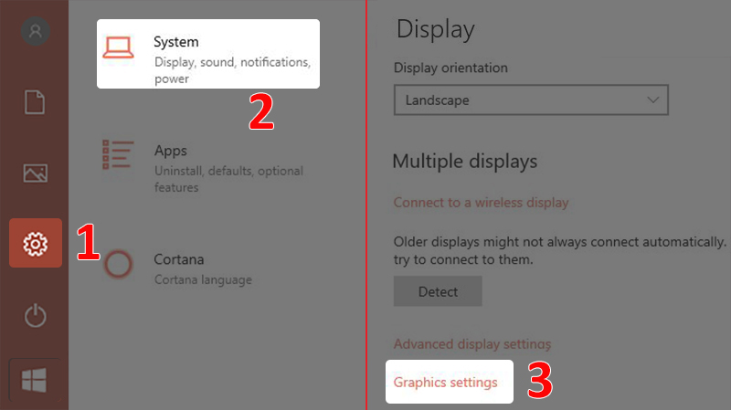 Tùy chọn hiệu suất đồ họa ứng dụng Windows 10 (1)