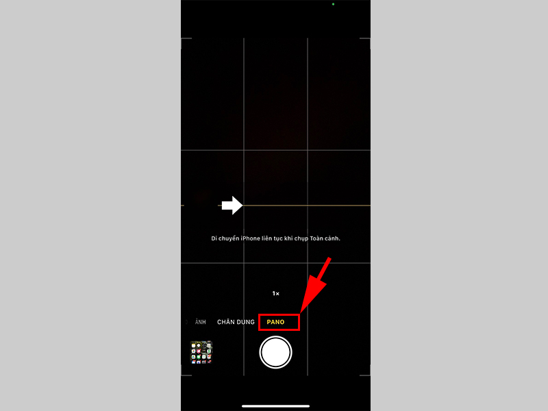 Chọn chế độ Panorama để chụp ảnh