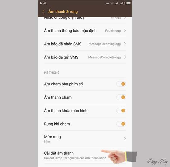 Bước 2: Chọn Cài đặt âm thanh
