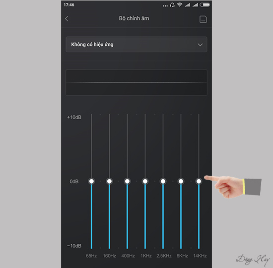 Bước 4: Chỉnh âm thanh theo tầng số.