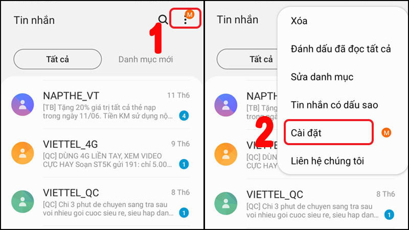 Chọn C&agrave;i đặt.