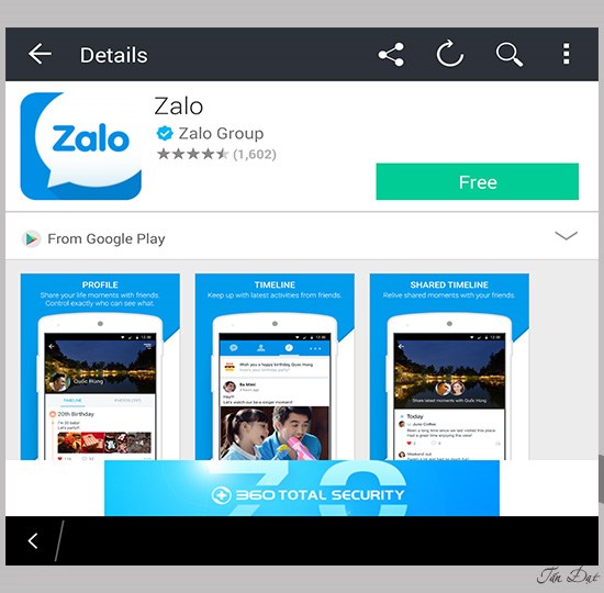 zalo for blackberry passport