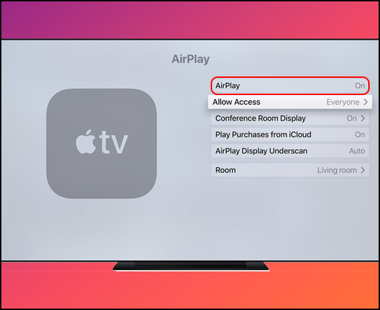  Bật AirPlay trên Apple TV