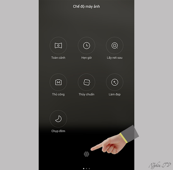 Chọn biểu tượng "Cài đặt"
