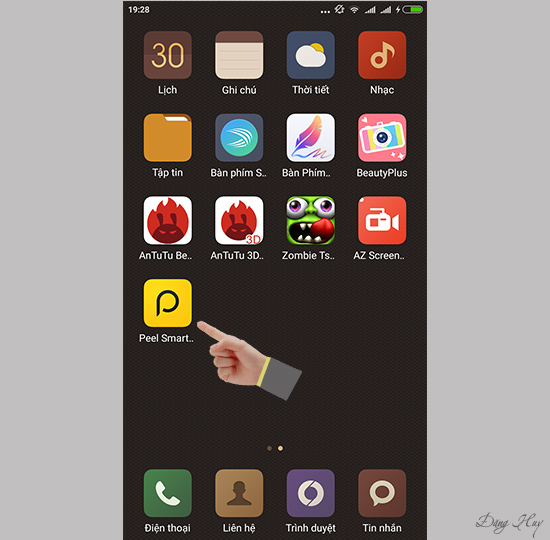 Mở ứng dụng Peel Smart Remote.