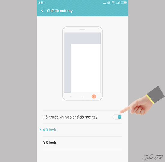 Chỉnh kích thước màn hình thu nhỏ