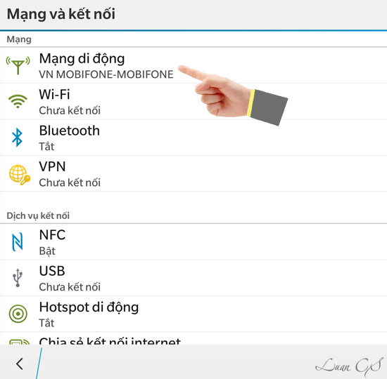 Vào mạng di động