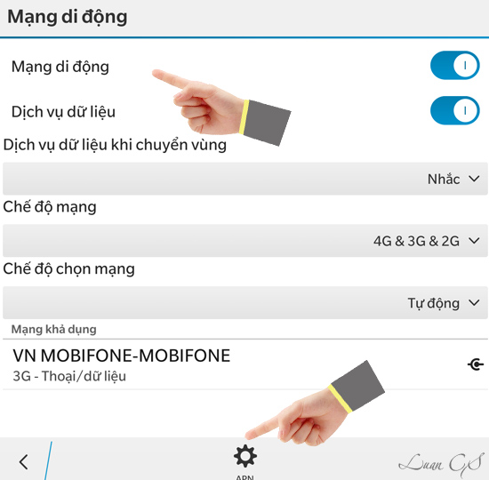 Bật mạng di động