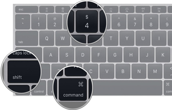 Nhấn Command + Shift + 4 