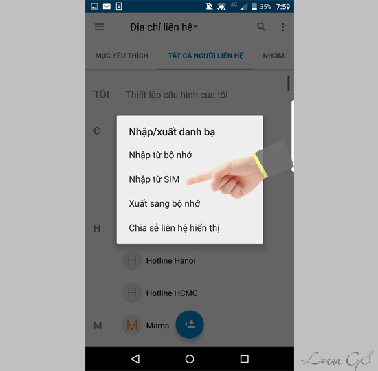 Chọn từ sim đến điện thoại