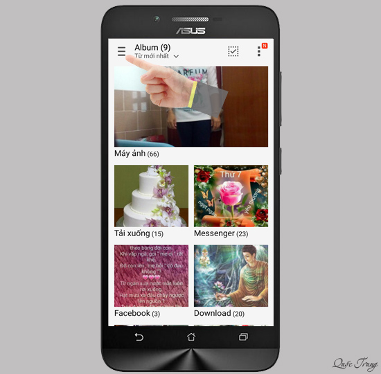 Chọn dấu 3 gạch ở góc trên bên trái màn hình