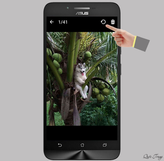 Chọn vào dấu mũi tên