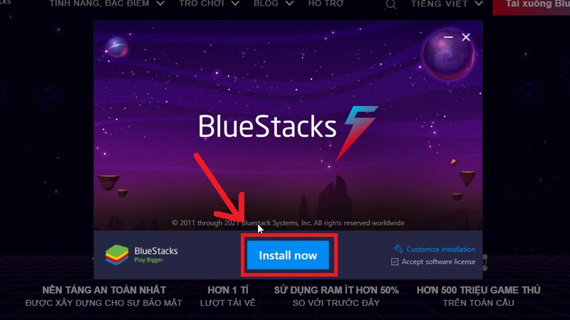 Cài đặt phần mềm BlueStacks 