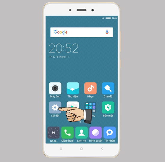 Mở C&agrave;i đặt