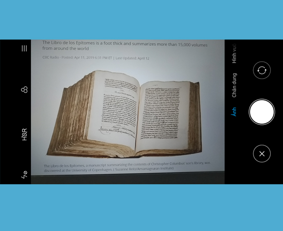 Bước 4: Chụp ảnh mà bạn cần scan.