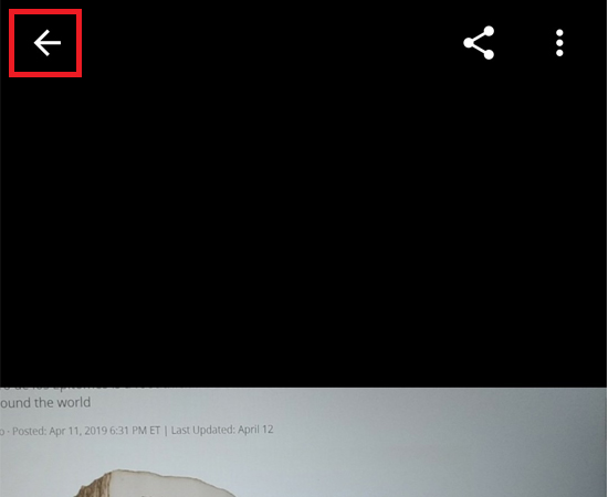 Bước 5: Chọn mũi trên bên trái để thoát ra ngoài và ảnh sẽ tự động được lưu lại trên bộ nhớ thiết bị của bạn.