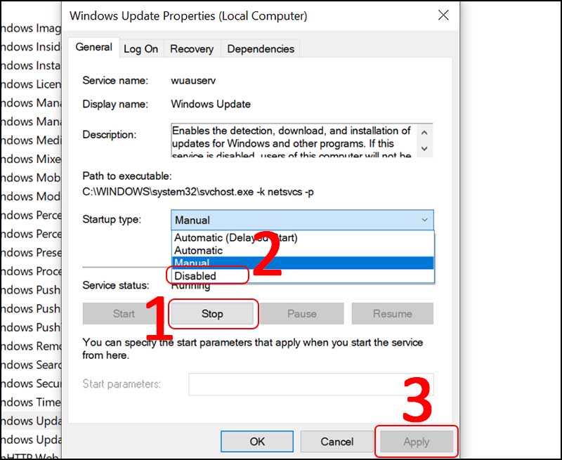 Cách Bật/Tắt Update Windows 10