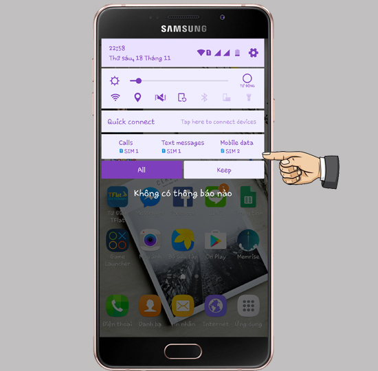 Giao diện trung tâm thông báo