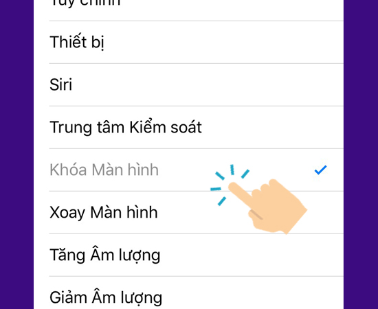 chọn khóa màn hình