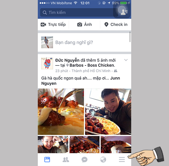 Mở Facebook