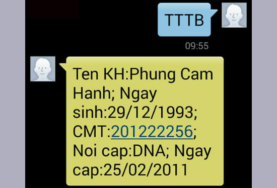 Kiểm tra thông tin thuê bao qua SMS