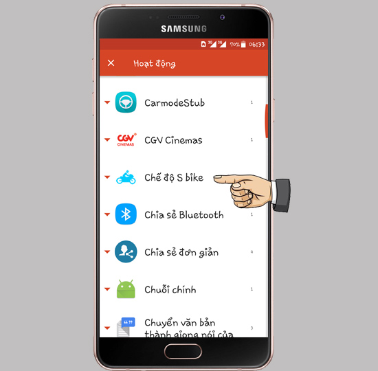 Chọn Chế độ S-bike