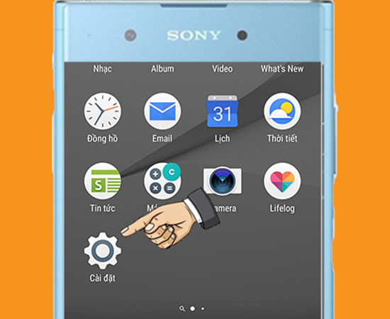 Bước 1: V&agrave;o C&agrave;i đặt.