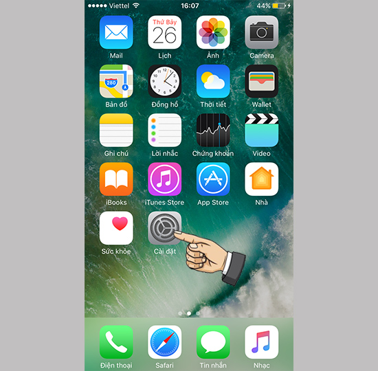 VÃ o cÃ i Äáº·t