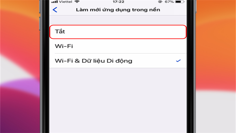 Bước 5: Cuối cùng bạn chọn Tắt.