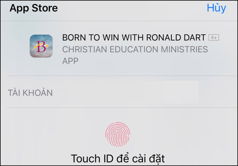 Cài vân tay sử dụng App Store