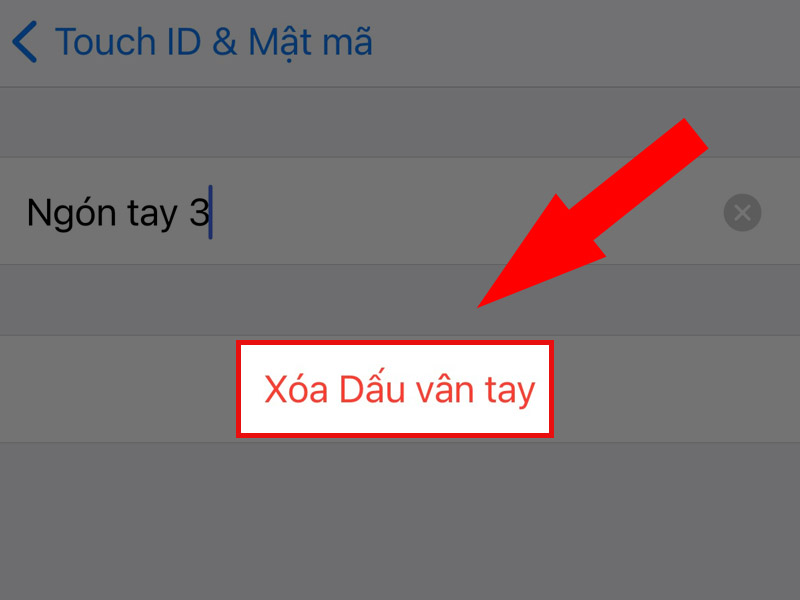 Xóa dấu vân tay