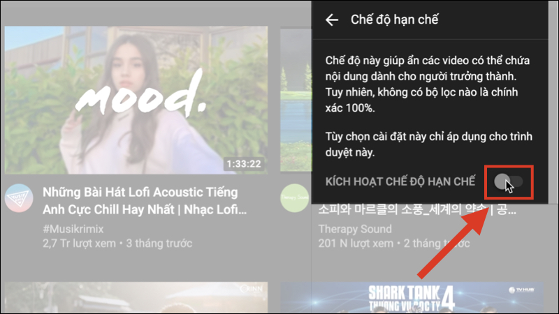 [Video] Cách bật/tắt chế độ hạn chế trên YouTube đơn giản, nhanh chóng