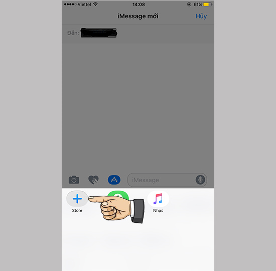 Chọn vào biểu tượng dấu cộng để vào App Store