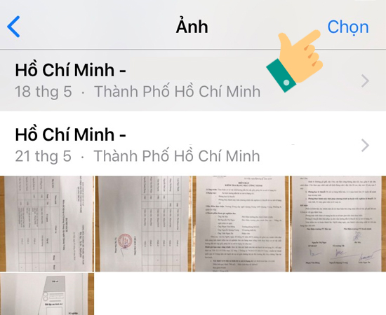 Bước 2: Tại giao diện ứng dụng Ảnh, nhấp vào Chọn.