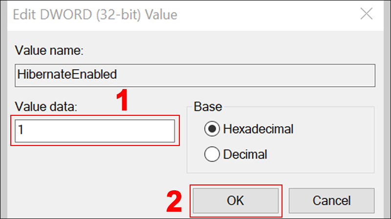 Đổi giá trị ô value thành 1