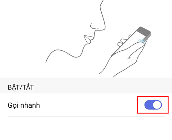 Sau đó các bạn chọn Gọi nhanh nhé.