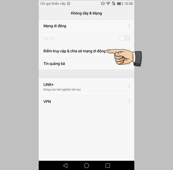 Điểm truy cập & chia sẽ mạng di động