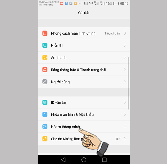 Hỗ trợ th&ocirc;ng minh