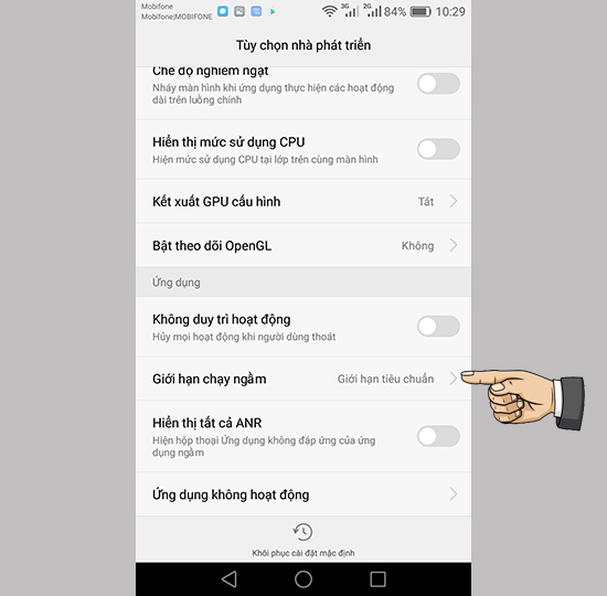 Giới hạn chạy ngầm