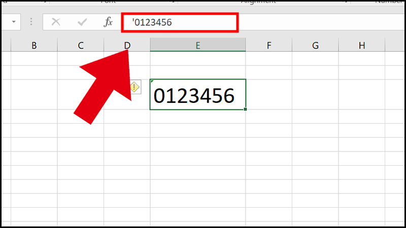 Cách thêm số 0 đầu dãy số trong Excel