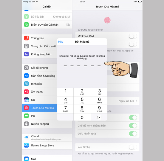 Th&ecirc;m mật khẩu số
