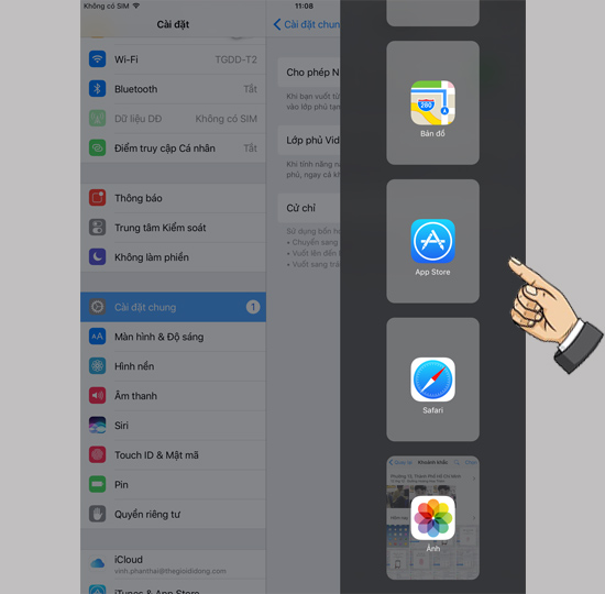 Mở nhiều ứng dụng cùng một màn hình