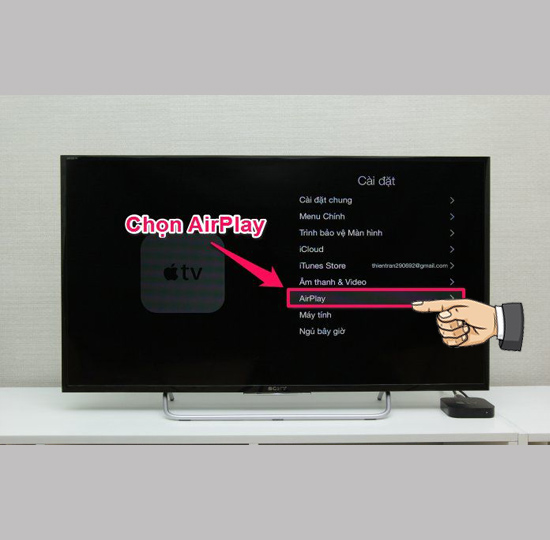 Chọn AirPlay