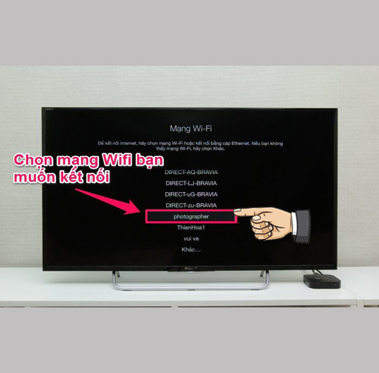 ​Chọn mạng Wifi bạn muốn kết nối
