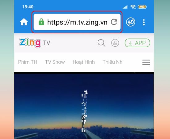 Mở ứng dụng Video Downloader Pro tại đây - dán liên kết  vào mục nhập địa chỉ