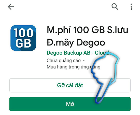- Bước 1: Tải Degoo tại đây và mở ứng dụng.