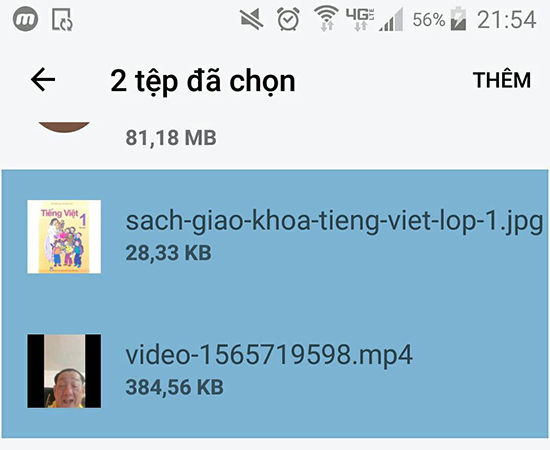 - Bước 6: Đi đến folder chứa file bạn cần sao lưu và chọn. Sau đó bấm Thêm.