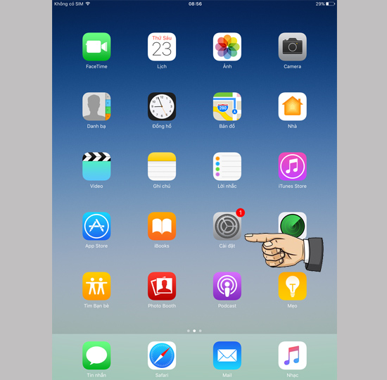 Bật Night Shift trên iPad