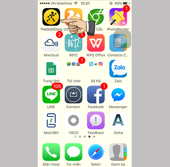 Tải Thế Giới Di Động > mở ứng dụng