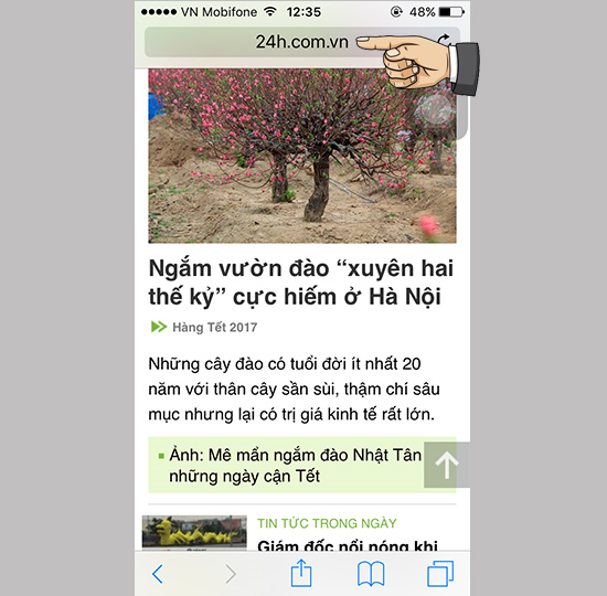 Nhập trang web